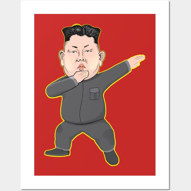 Kim Jong Un Dabs Wall Art by dihart